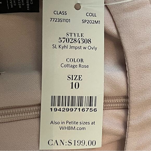 White House Black Market Cottage Rose Jumpsuit With Sheer Overlay NWT Size 10 - Picture 10 of 14